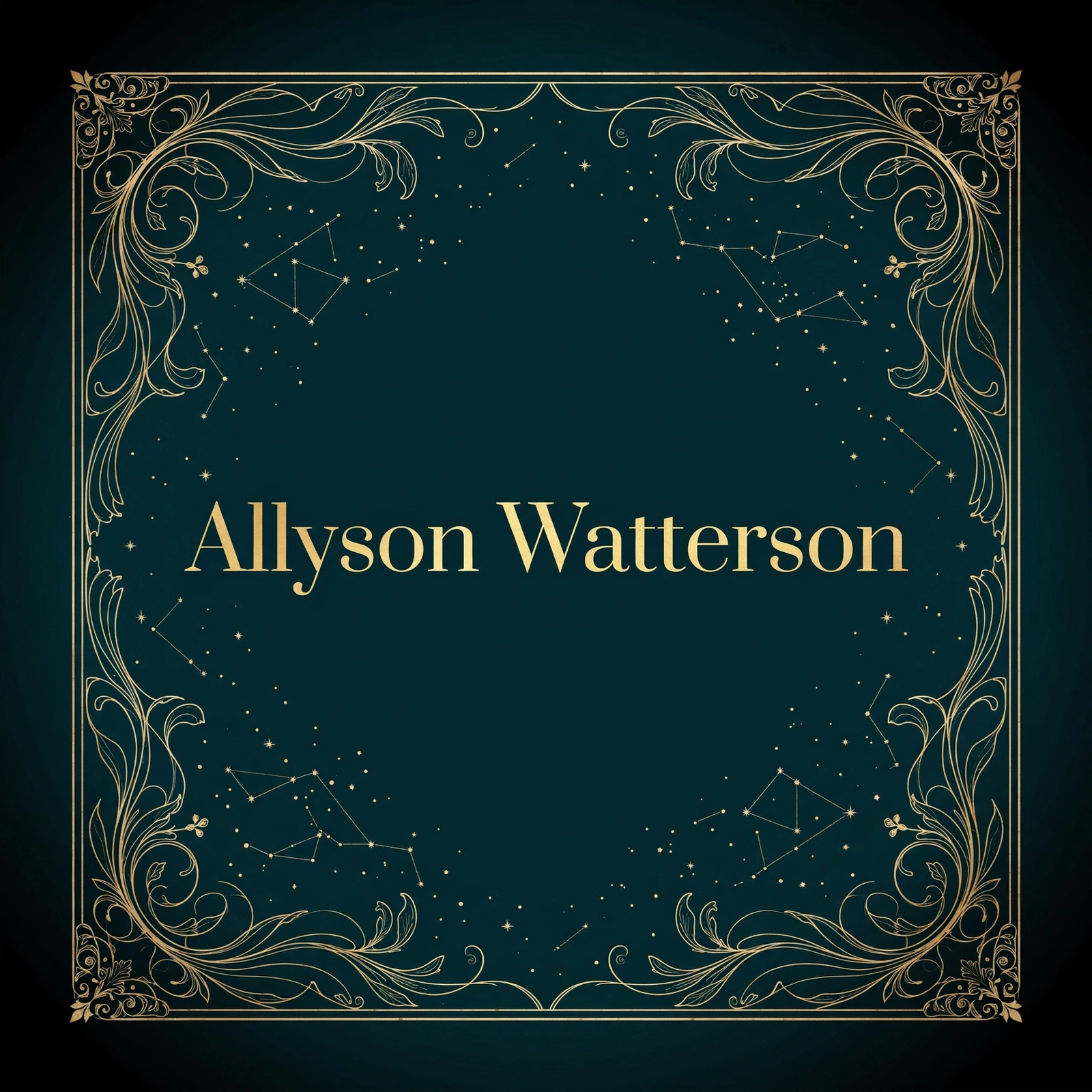 Gold and teal title card for the Allyson Watterson solved missing-person case