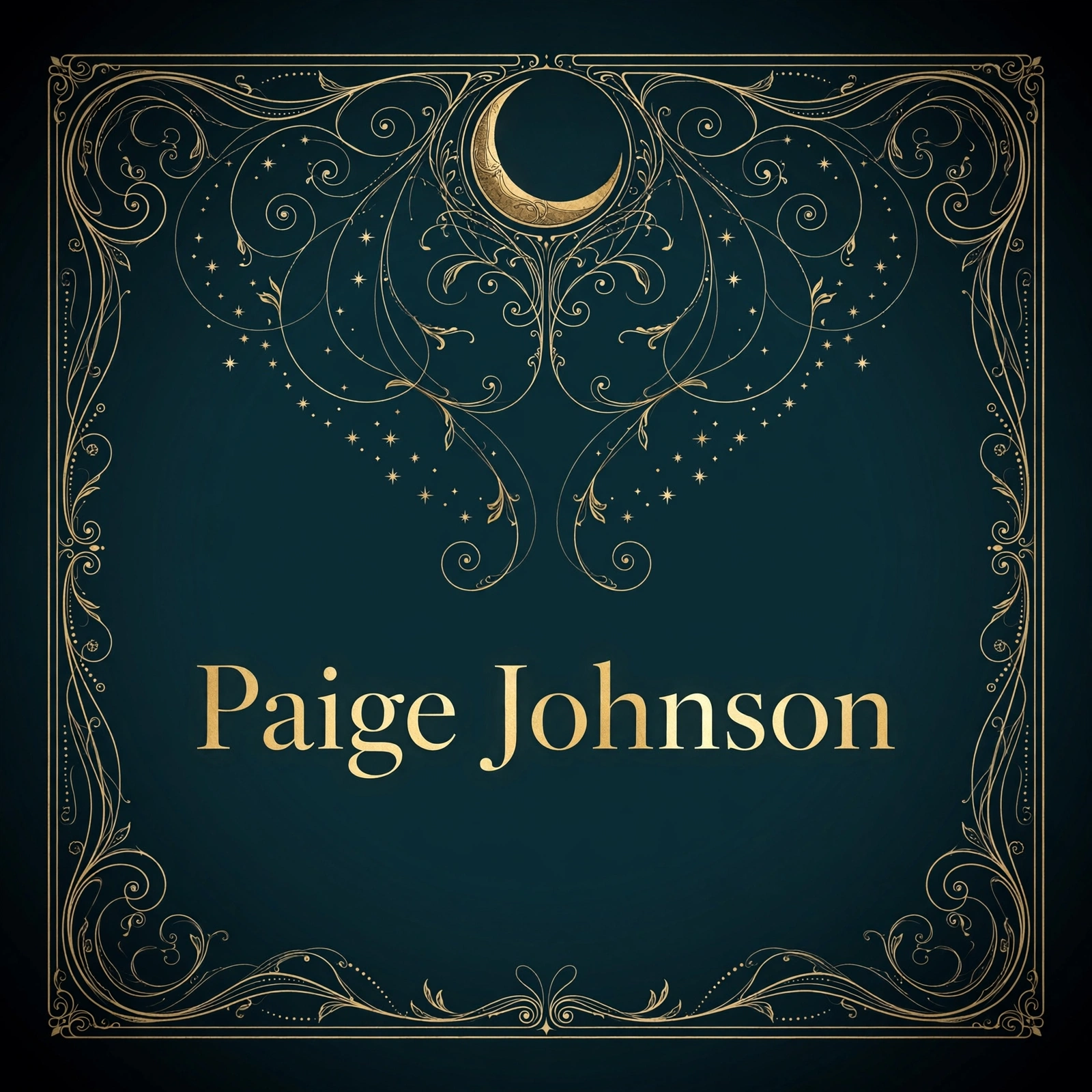 Gold and teal title card for the Paige Johnson solved missing-person case